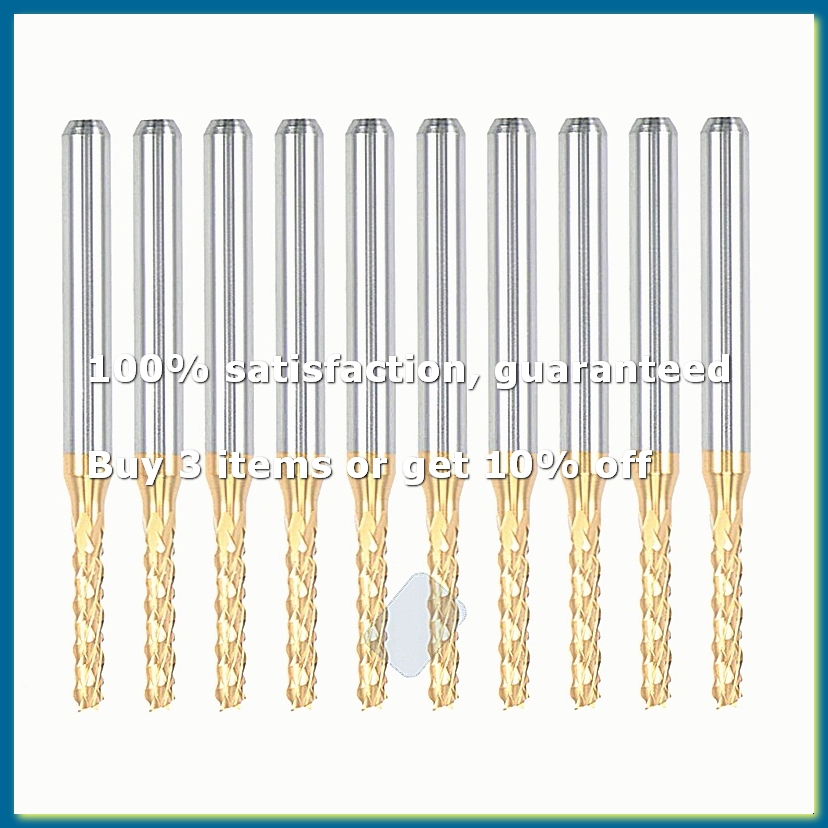 End Mill - 10 Pezzi Frese in Carburo Rivestite