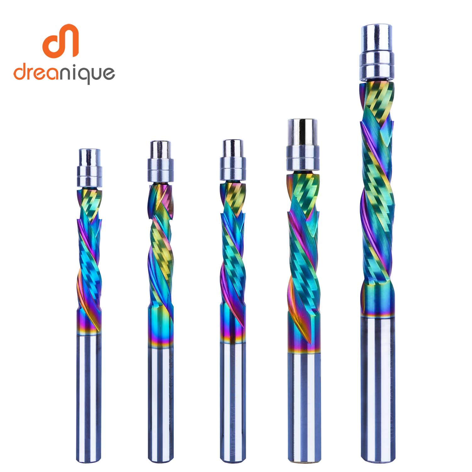 End Mill Set - Dreanique 1pc Rivestimento DLC Cuscinetto In