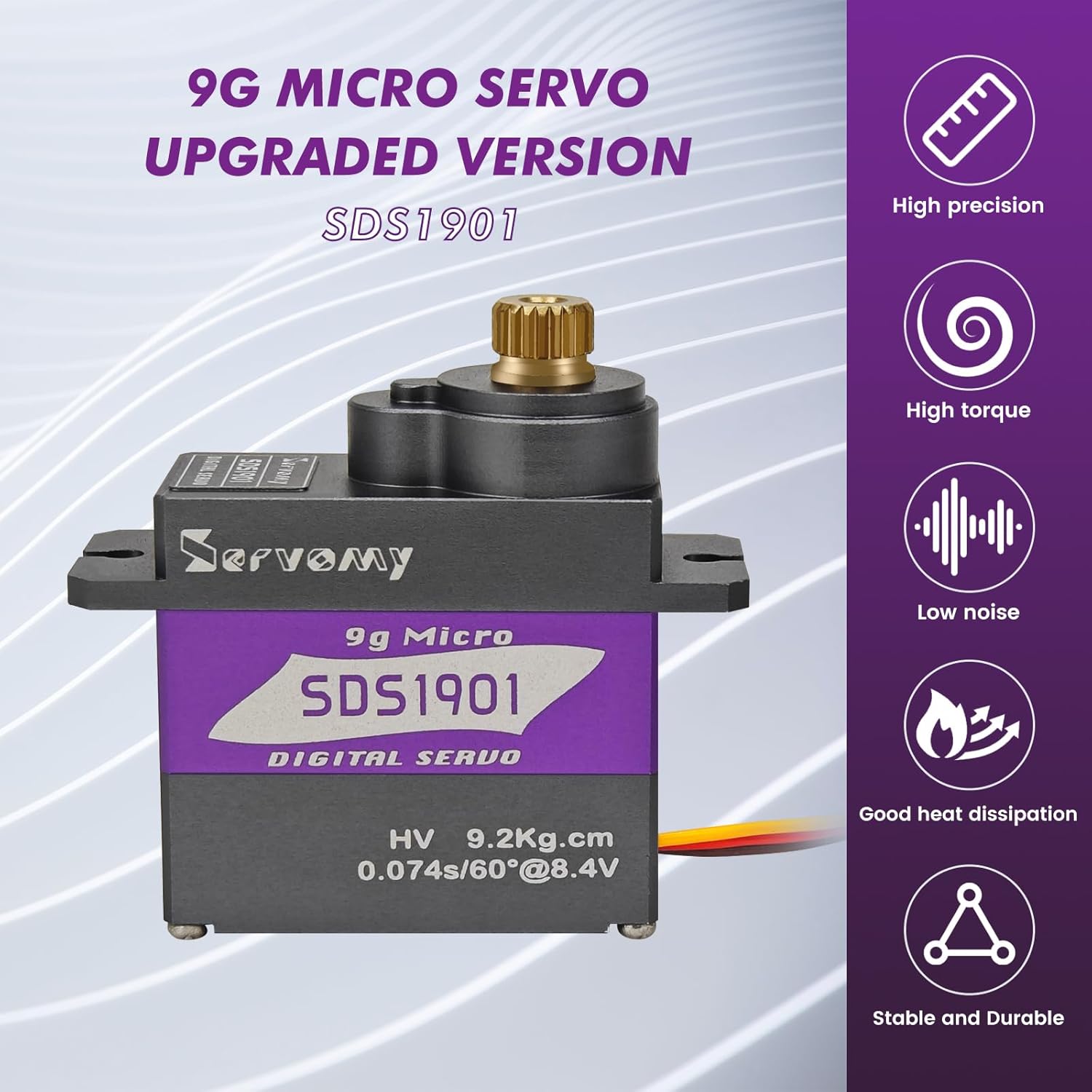 Servo 9G - SERVOMY-SDS1901 Digitale 9G Micro Coreless Servo