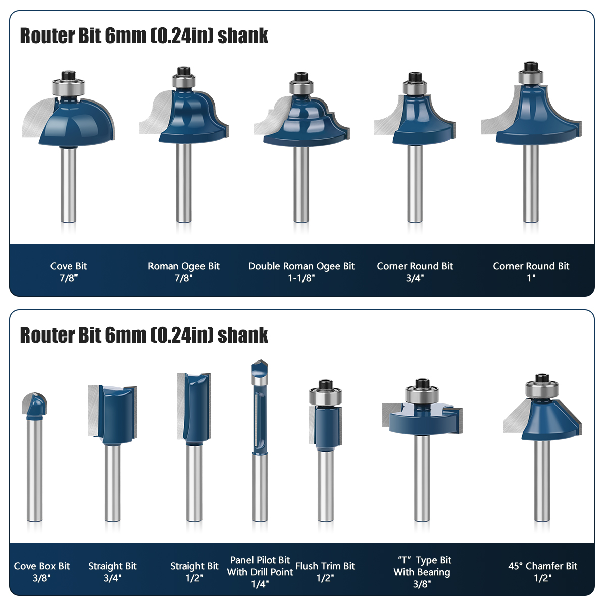 Set di punte per router con ga - End Mill Set recensione e prezzo