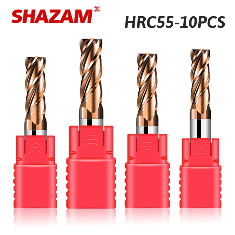 SHAZAM 4-Shank HRC55 4-Flute F - End Mill Set recensione e prezzo