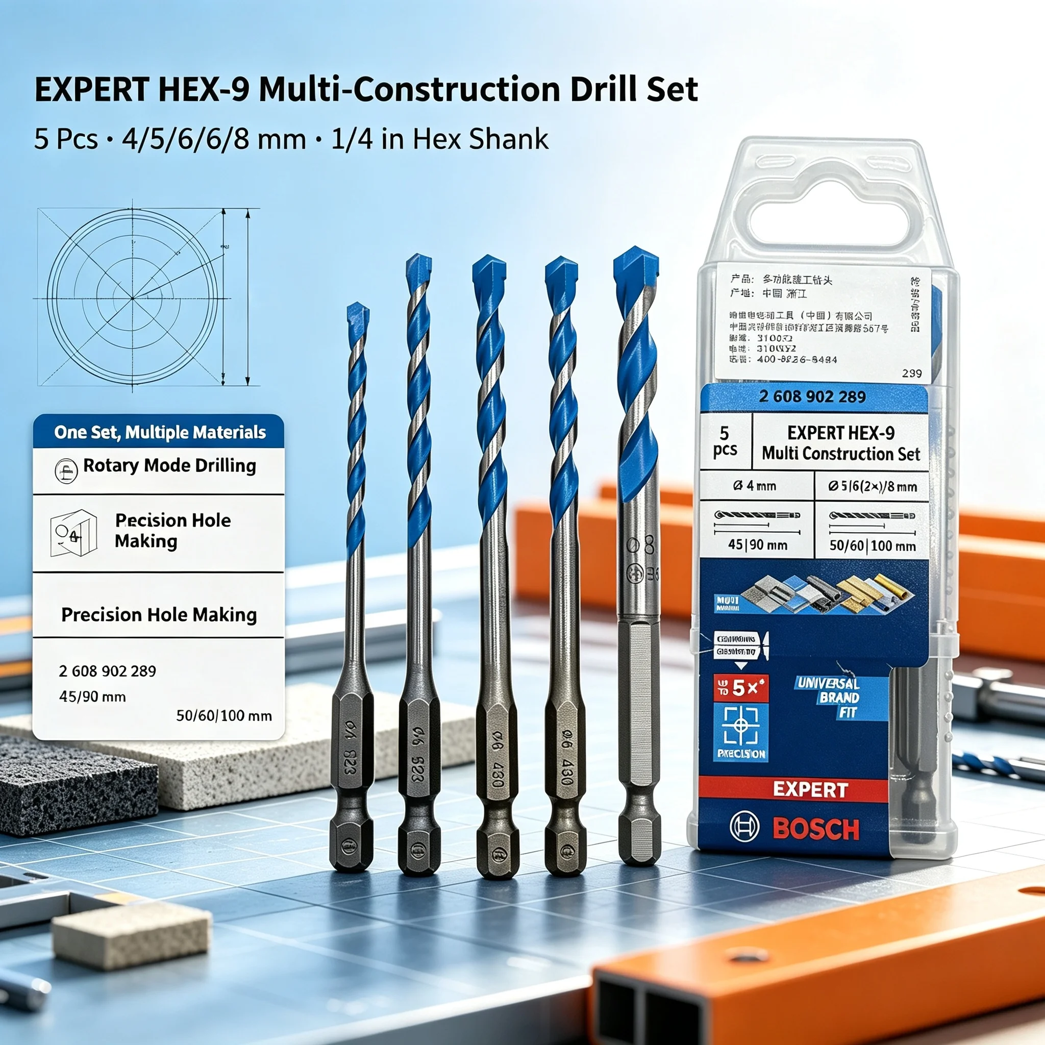 BOSCH 2608902289 EXPERT HEX-9  - Drill Bit Set recensione e prezzo